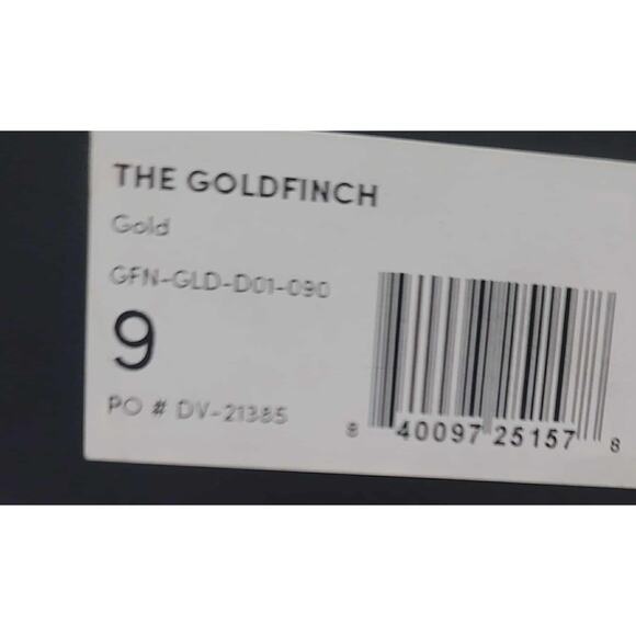 NWT Women's Birdies The Goldfinch Metallic Gold Pointed Toe Flats size 9 Glam - Picture 5 of 6